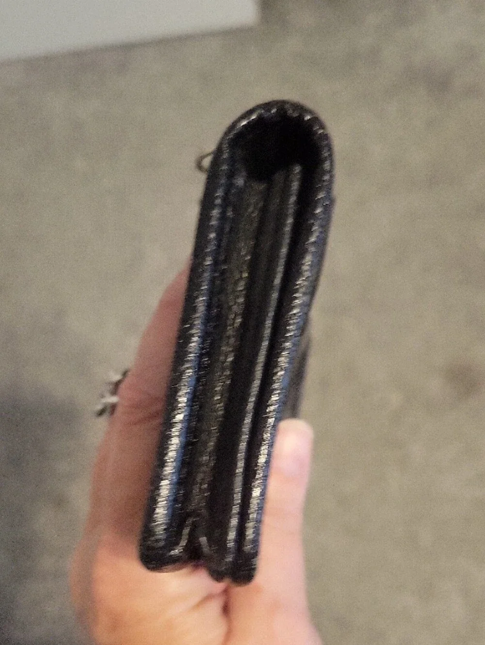 Brighton Black Bi-Fold Heart-Embossed Clutch Wallet/Crossbody removable strap